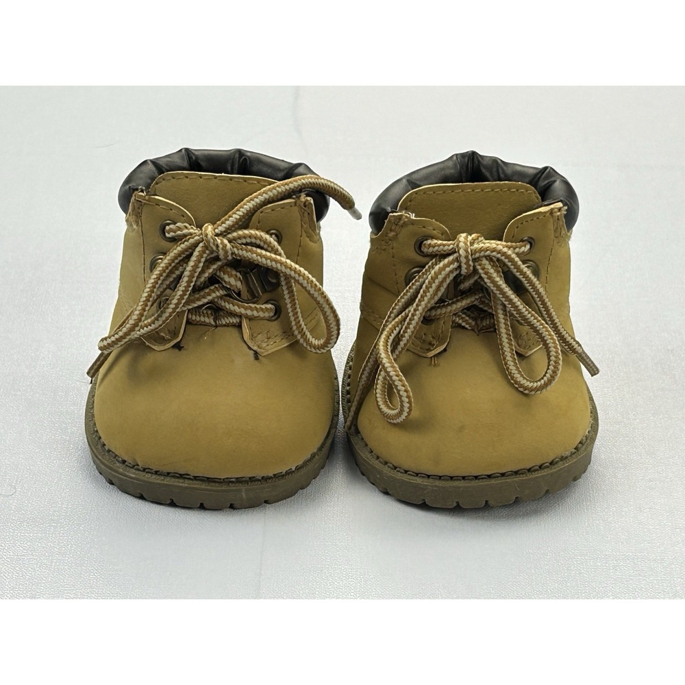 Build-A-Bear Workshop Tan Lace Up Work Boots Bear Shoes Teddy Bear Accessory